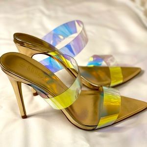 Rouge Heels. Open Toes